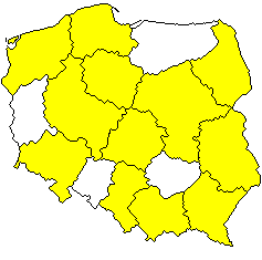 mapa regionalnych Grup Wsparcia osób dotkniętych chorobą Huntingtona